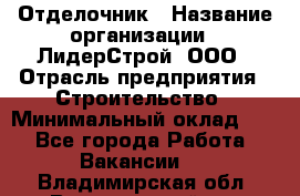 Отделочник › Название организации ­ ЛидерСтрой, ООО › Отрасль предприятия ­ Строительство › Минимальный оклад ­ 1 - Все города Работа » Вакансии   . Владимирская обл.,Вязниковский р-н